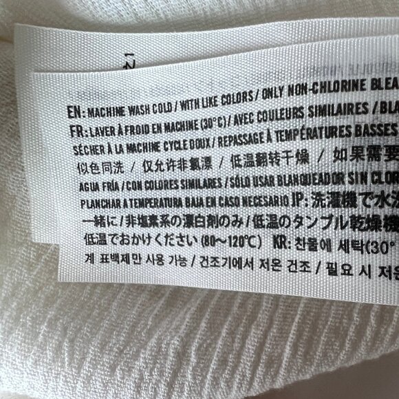 Hollister Peasant Romantic Cream Top, Key Hole Back, Sz. Large, Like New! - Picture 12 of 12